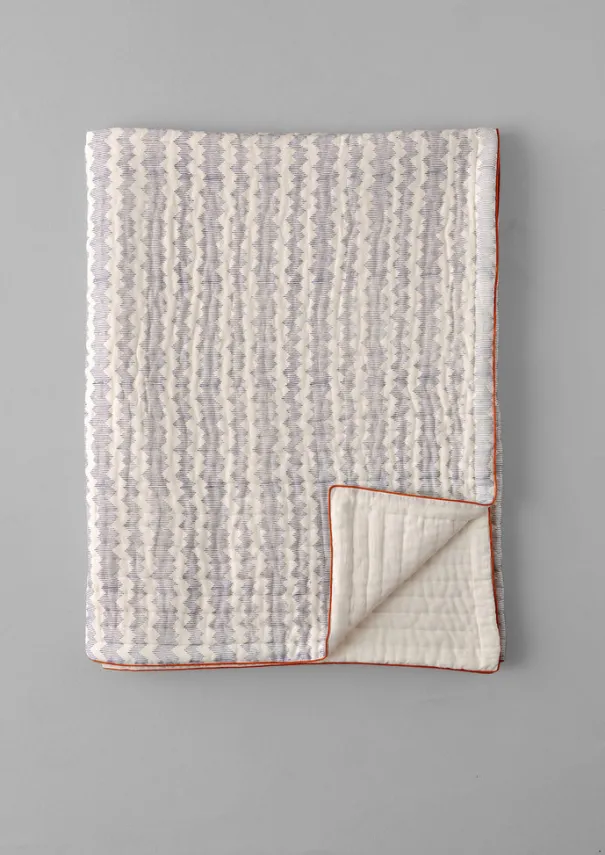 Best Zig Zag Block Print Cotton Quilt Textiles|Blankets & Throws