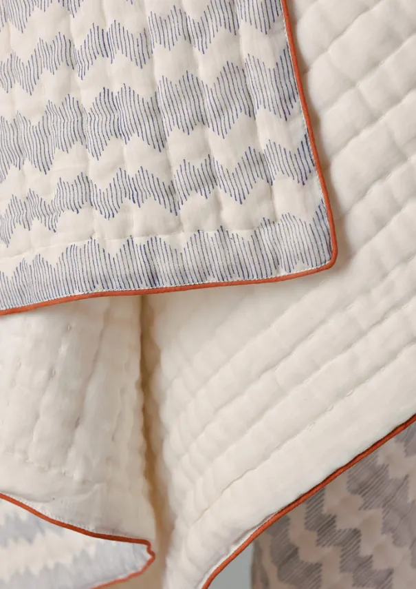 Best Zig Zag Block Print Cotton Quilt Textiles|Blankets & Throws